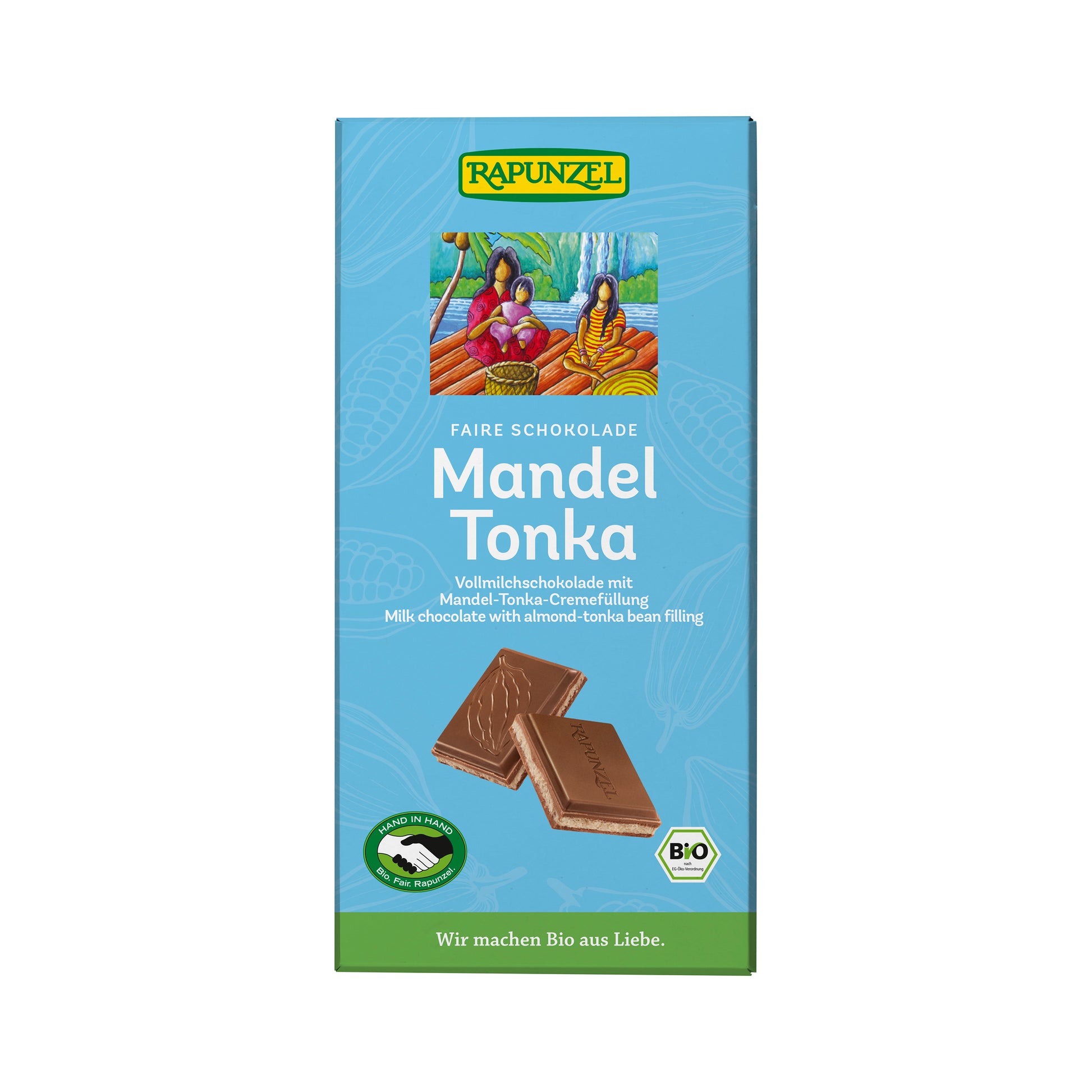 665278 Čokoláda mléčná Mandle Tonka 100 g BIO   RAPUNZEL-1
