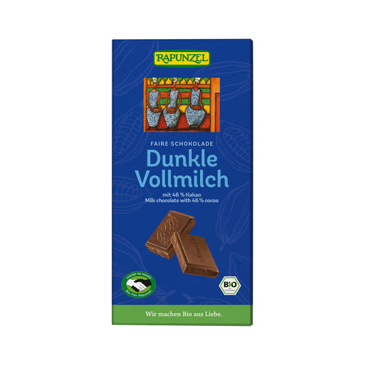 665282 Mléčná tmavá čokoláda 46 % 100 g BIO   RAPUNZEL-1