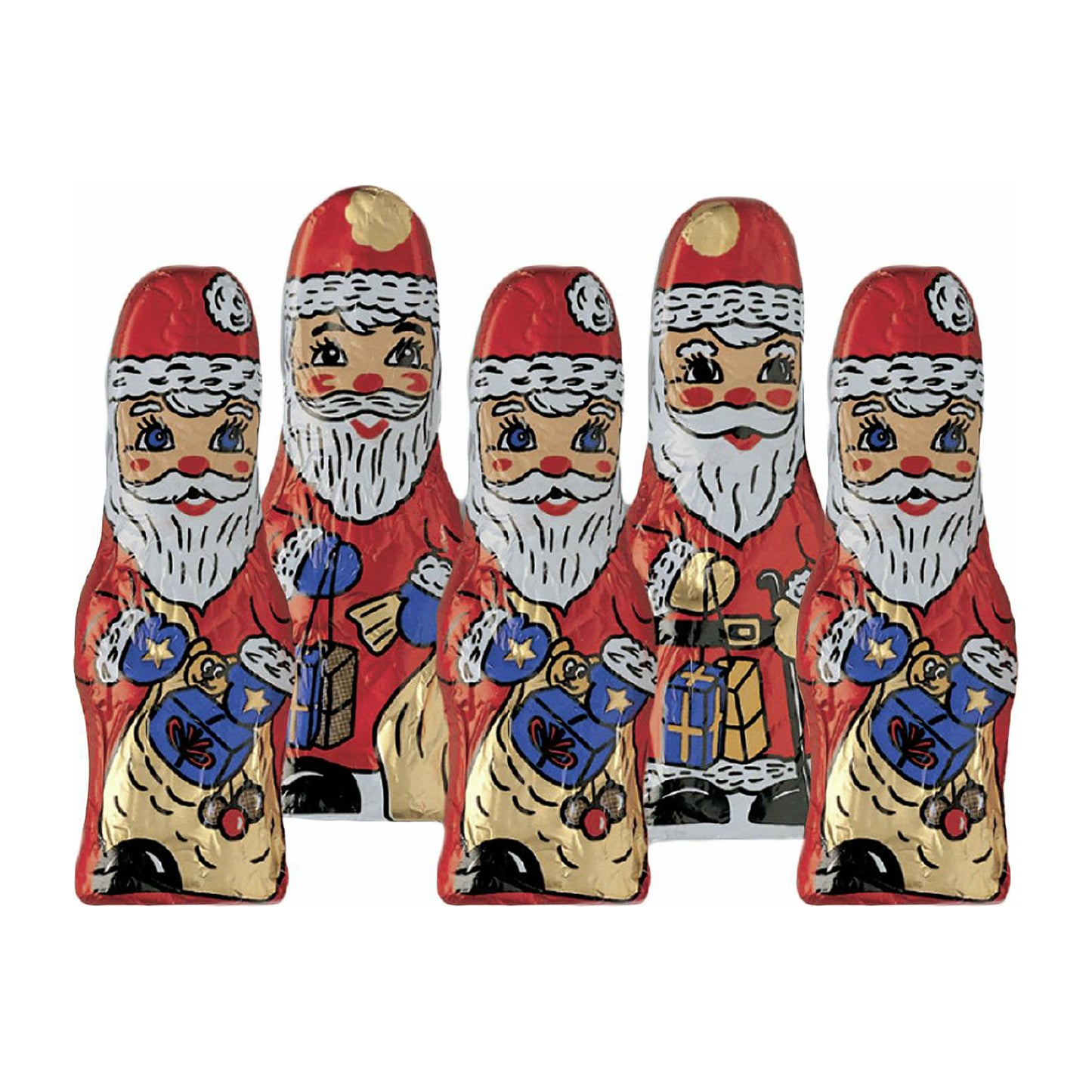 665324 Figurka Santa Claus z mléčné čokolády 5 x 12,5 g BIO   ROSENGARTEN-1