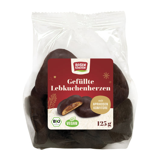 665335 Srdíčka perníková v hořké čokoládě 125 g BIO   ROSENGARTEN-1
