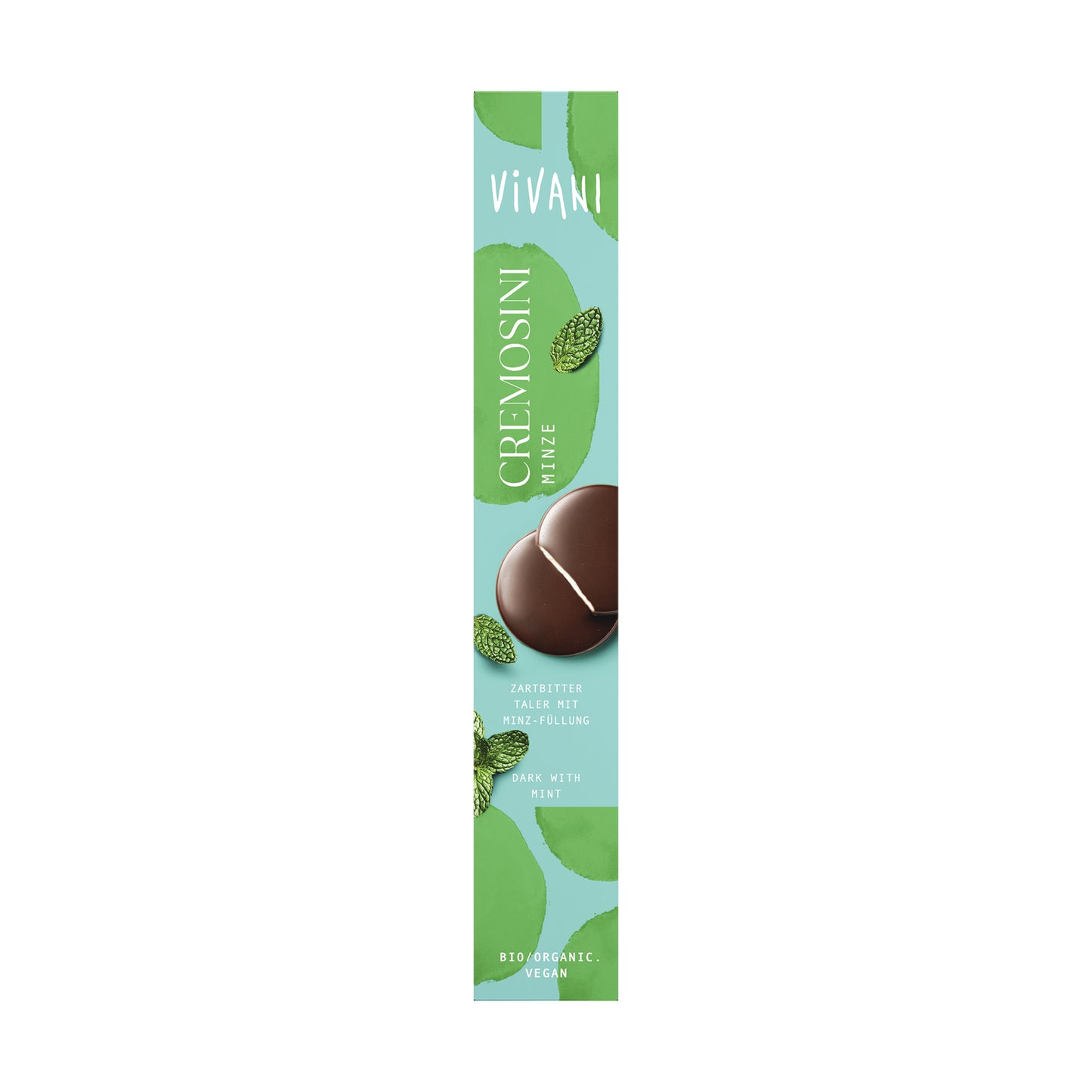 665392 Čokoládové mince Cremosini Mint 100 g BIO   VIVANI-1
