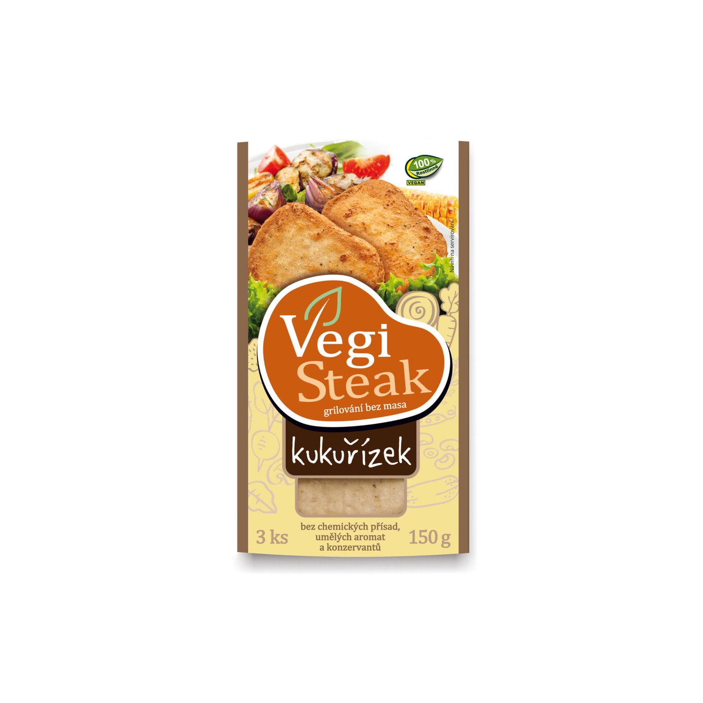 712094 Vegi steak kukuřízek 150 g   VETO ECO-1