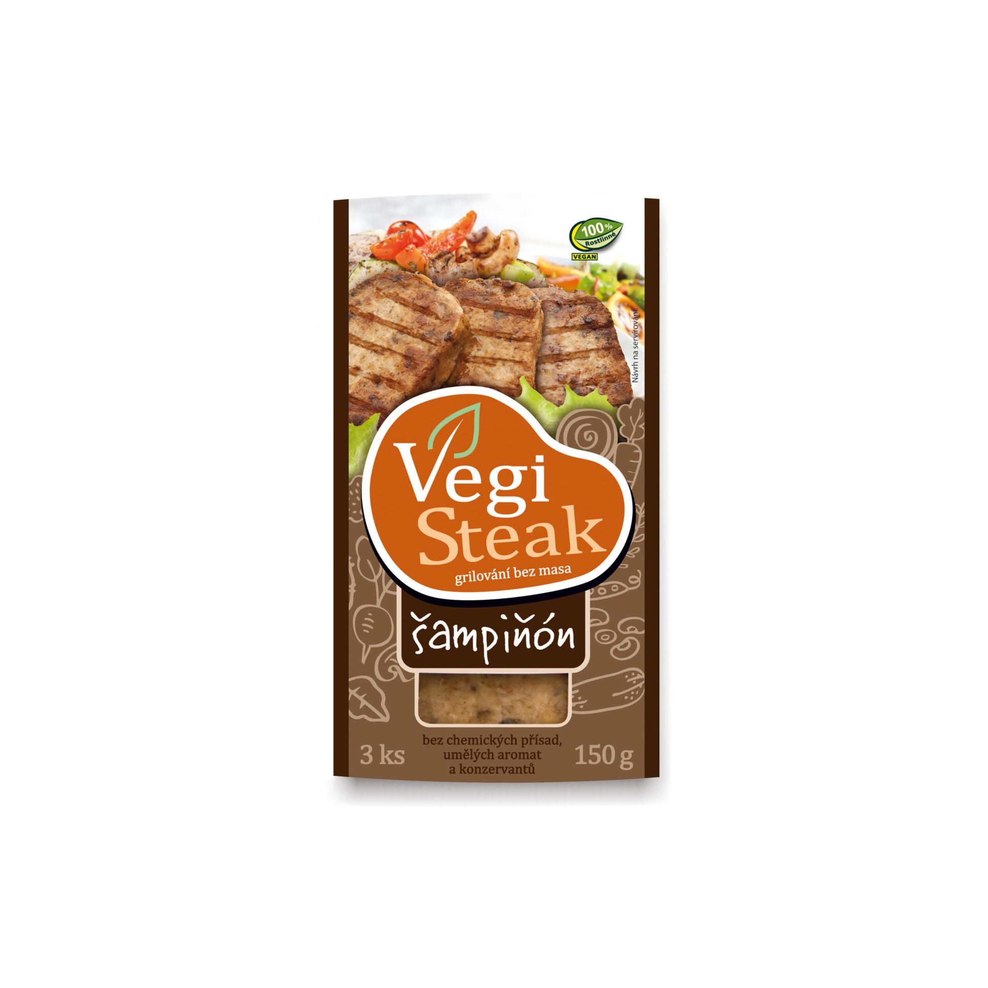 712095 Vegi steak šampiňón 150 g   VETO ECO-1