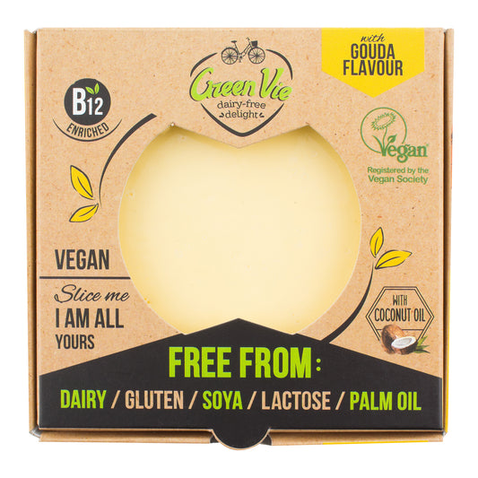 712098 Veganská alternativa sýru gouda blok 250 g   GREENVIE-1