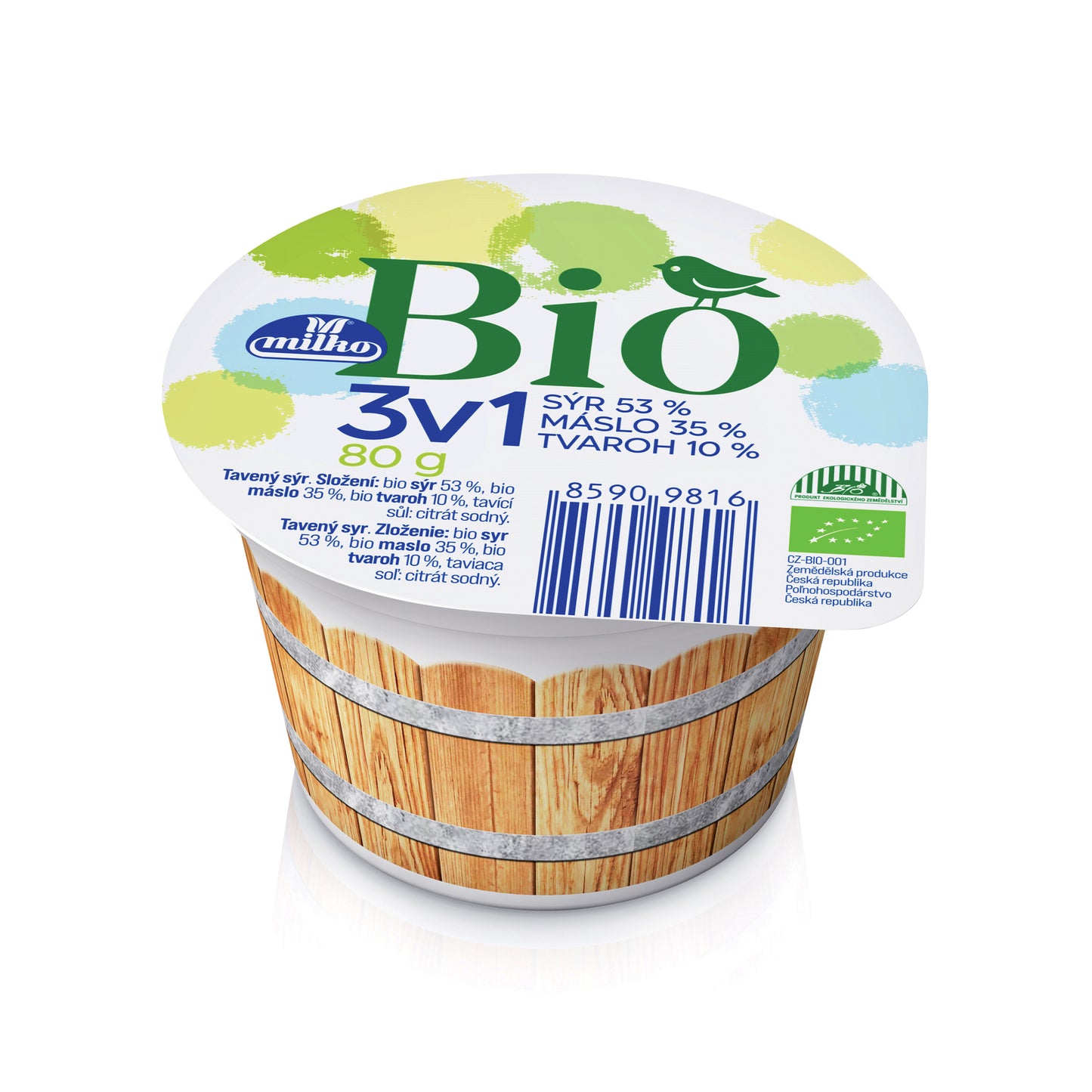 720042 Sýr tavený 3v1 80 g BIO   POLABSKÉ MLÉKÁRNY-1