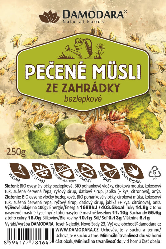DAMODARA Granola zo záhradky 250g