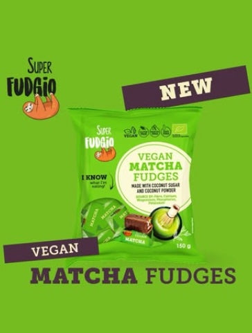 Super Fudgio Bio Vegánske karamelky - matcha 150g