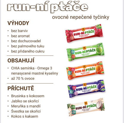Tyčinka run-ní ptáče brusnica s kokosom 30 g