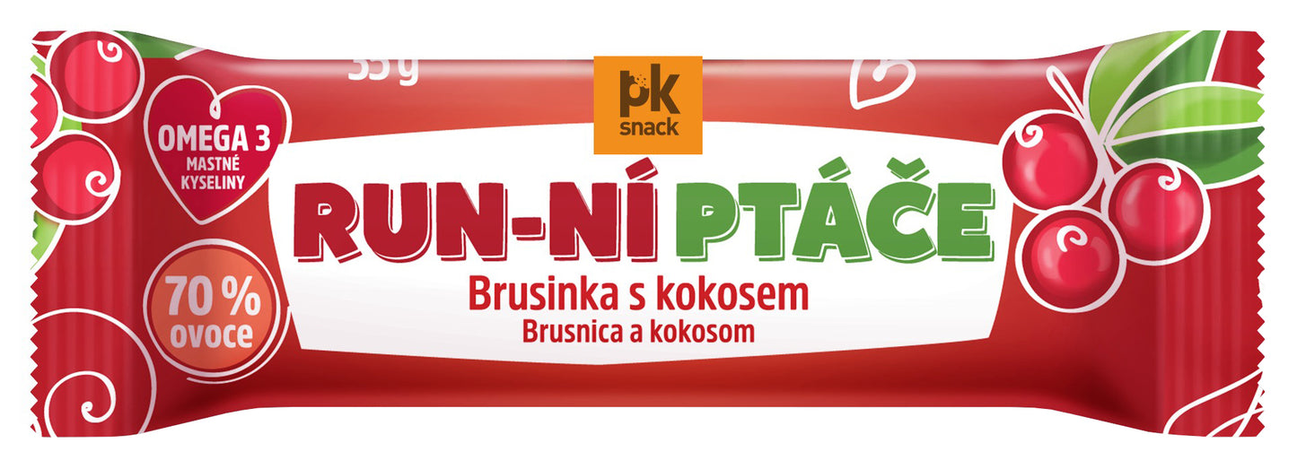 Tyčinka run-ní ptáče brusnica s kokosom 30 g