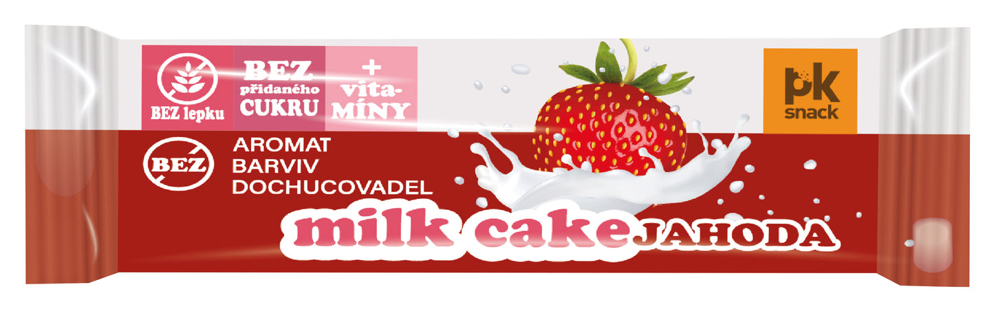 Tyčinka Milk Cake jahoda 30 g