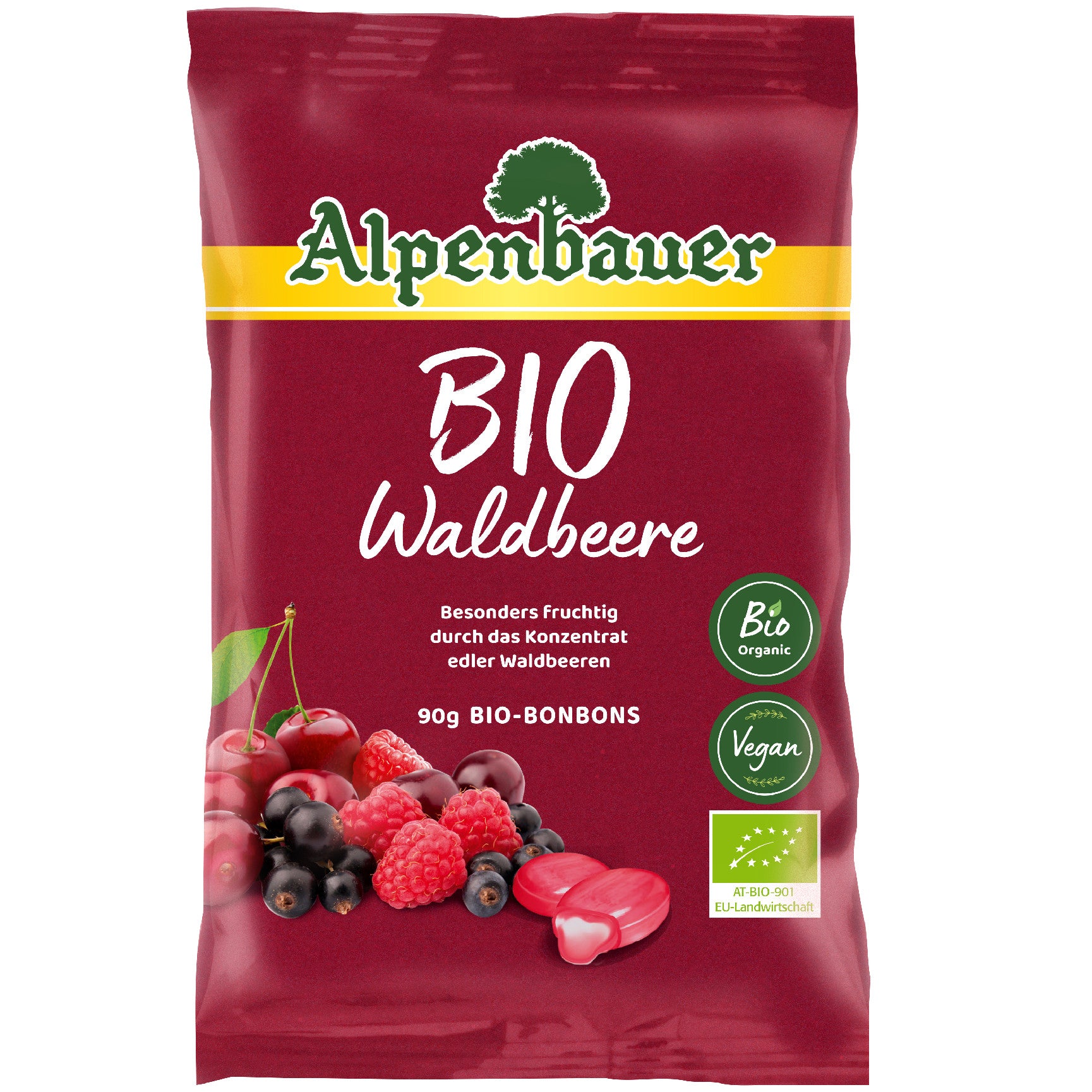 Alpenbauer Prírodné bylinkové cukríky lesné plody 90g bio