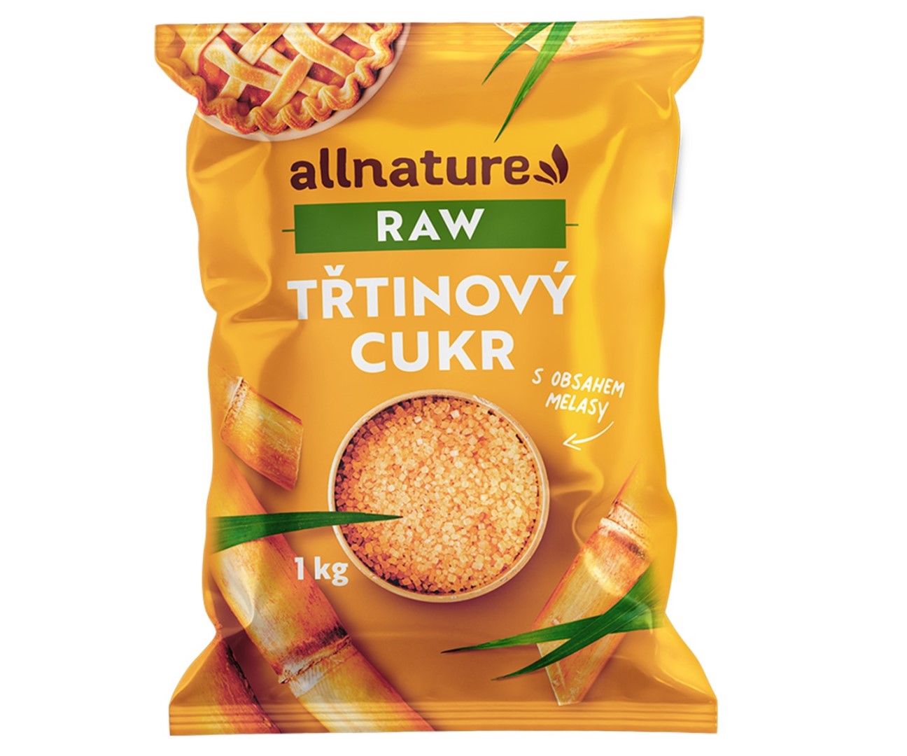 Allnature trstinový cukor Raw 1kg
