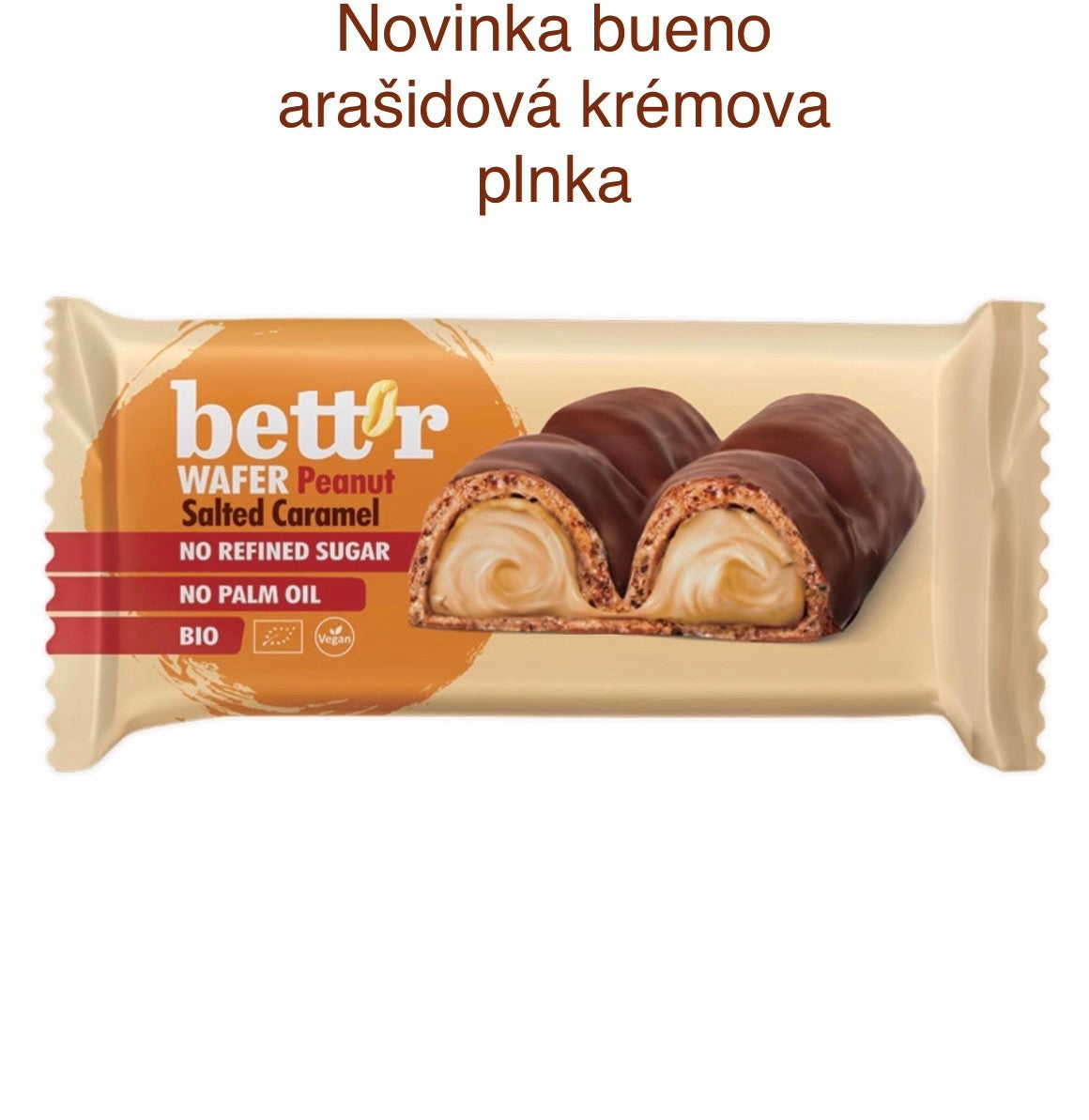 bett'r bueno oblátka  arašidový krém 33g bio
