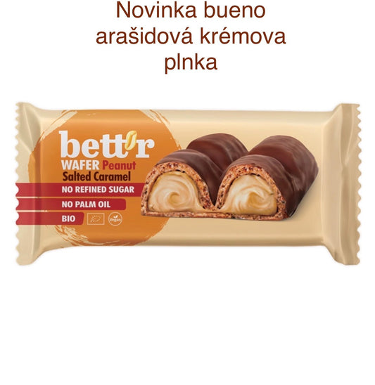 bett'r bueno oblátka  arašidový krém 33g bio