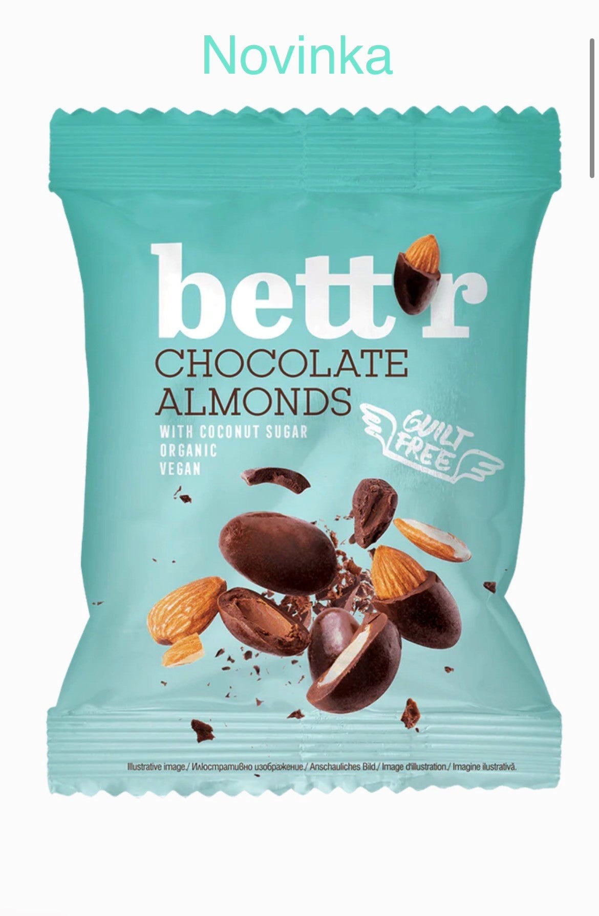 bettŕ pražené mandle v čokoláde 40g bio