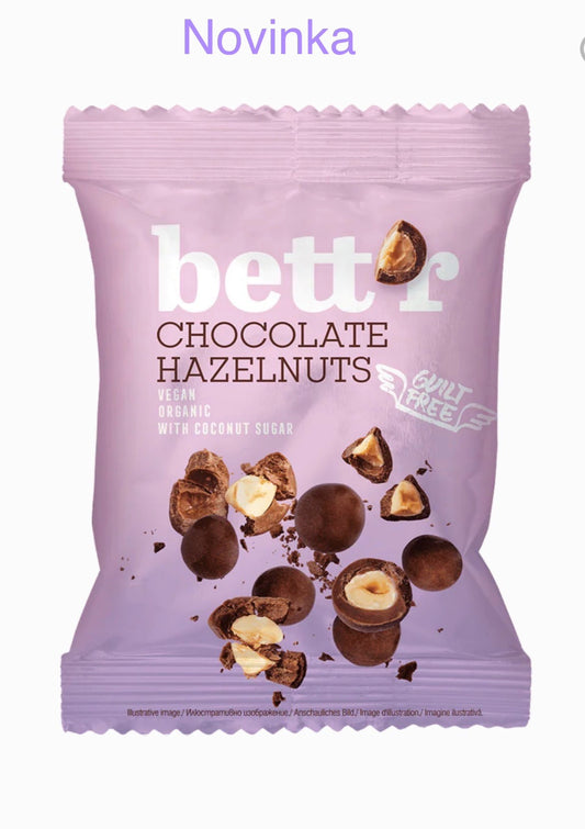 bettŕ pražené lieskovce v čokoláda 40 g bio