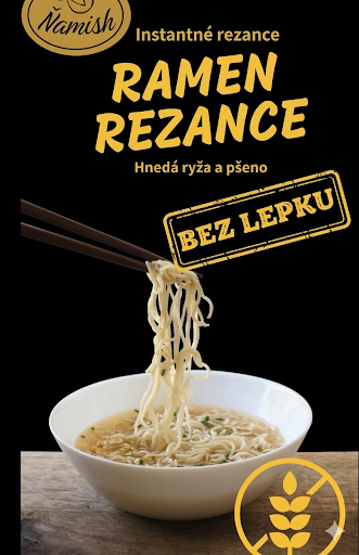 Instantné rezance celozrnná ryža a pšeno – kuracia príchuť bez lepku 57g  Novinka