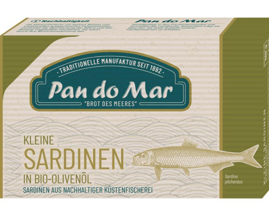 PAN DO MAR Malé sardinky v bio olivovom oleji 120 g