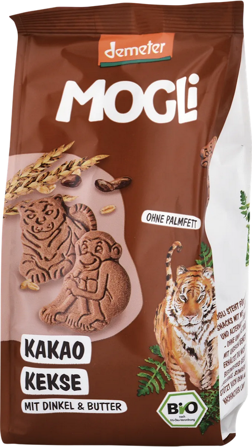 MOGLI Bio kakaové sušienky so špaldou a maslom, 125 g
