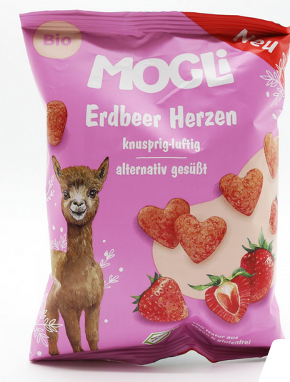 Mogli jahodové srdiečka 30g bio Novinka