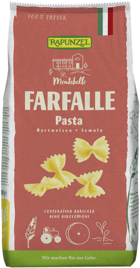 Farfalle  semolina 500g bio Rapunzel