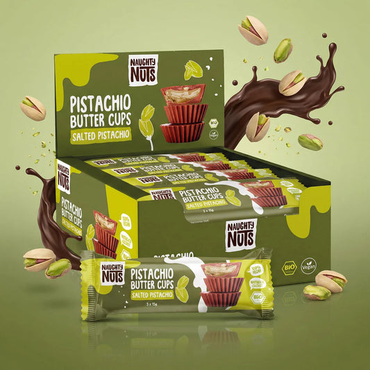 Naughty Nuts košíky plnené pistáciovým krémom 39g