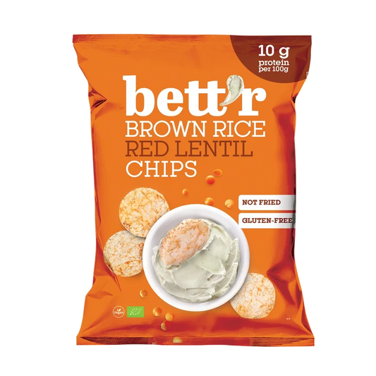 Bettr ryžové chipsy s červenou šošovicou 60g bio