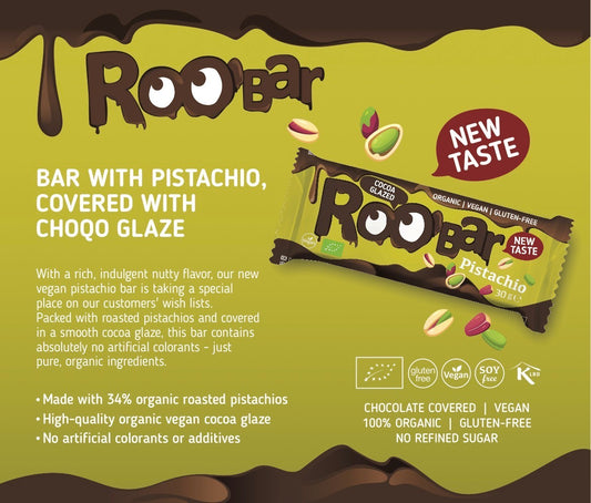 Roobar tyčinka pistácia v čokoláde 30g